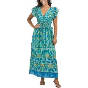 TULIP V-neck Printed Maxi Dress